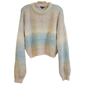 Wild Fable M Space-dye Crewneck Sweater Muted Blue AJ-1978